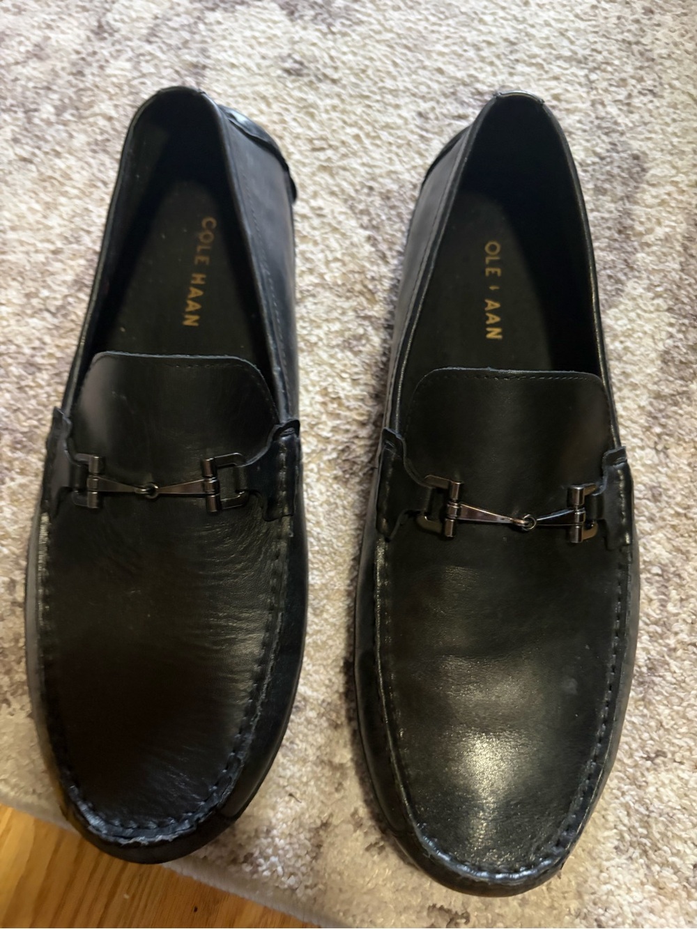 Brand new Cole  Haan Men’s Black Leather Bit Loafers